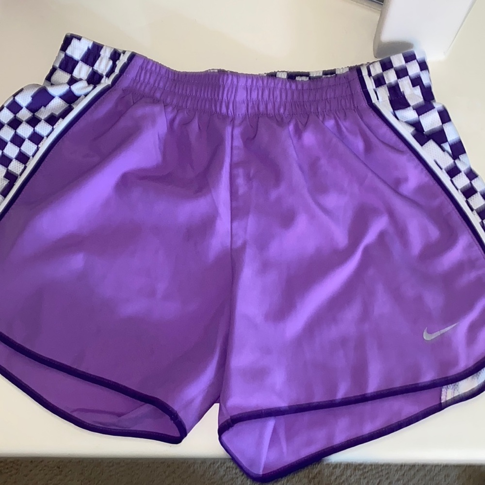 Nike Size Small Dri Fit Purple Checkered Shorts